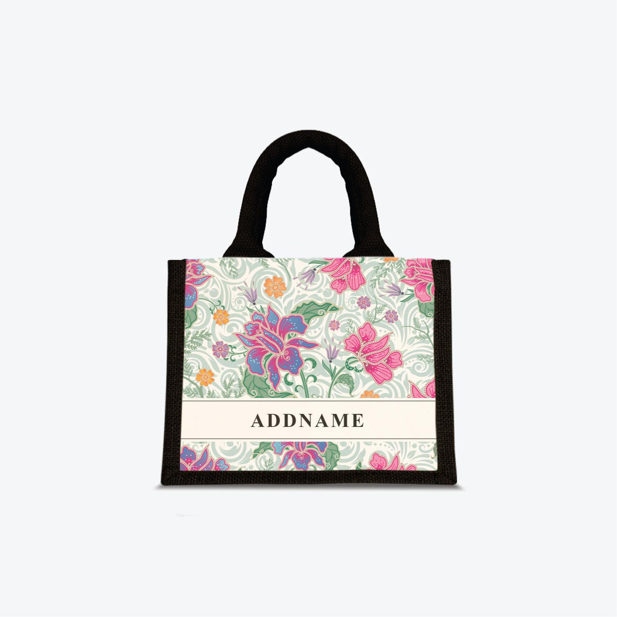 Modern Mahsuri series Half Lining Mini Jute Bag - Legend Green