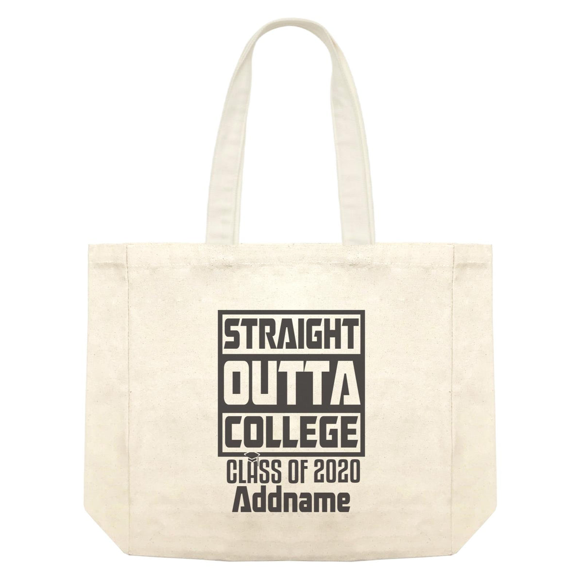 Graduation Series Straight Outta College Shopping Bag