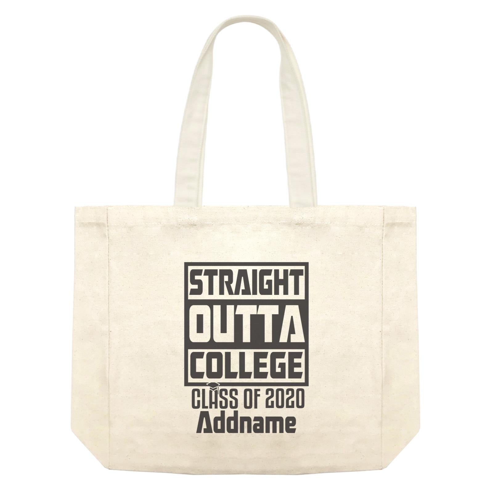 Graduation Series Straight Outta College Shopping Bag