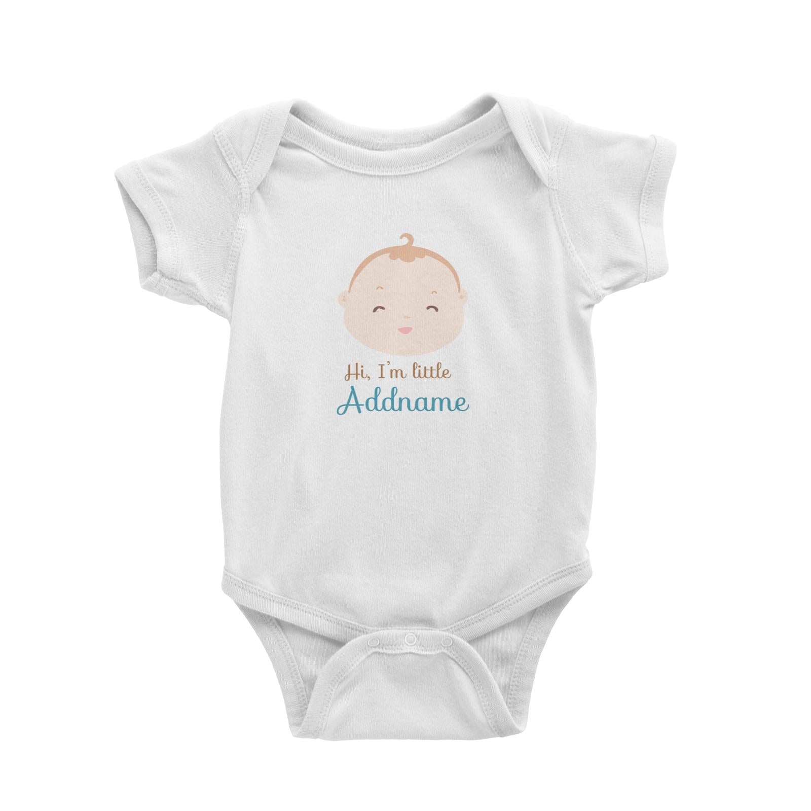 Cute Baby Boy Hi I Am Little Addname Baby Romper