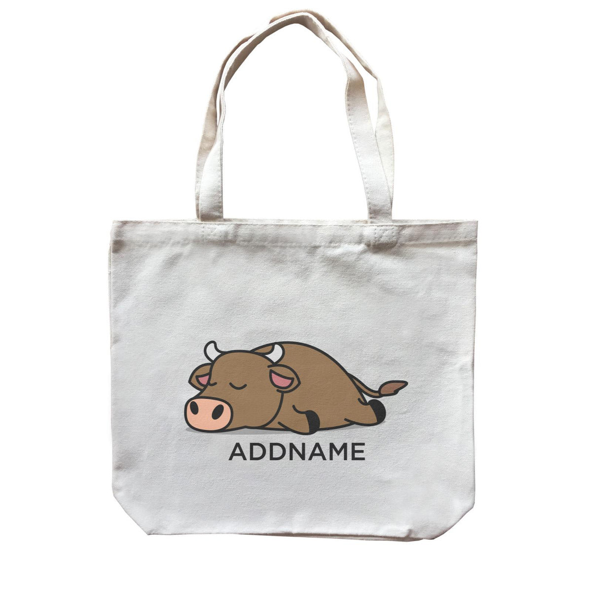 Lazy Cow Addname Canvas Bag