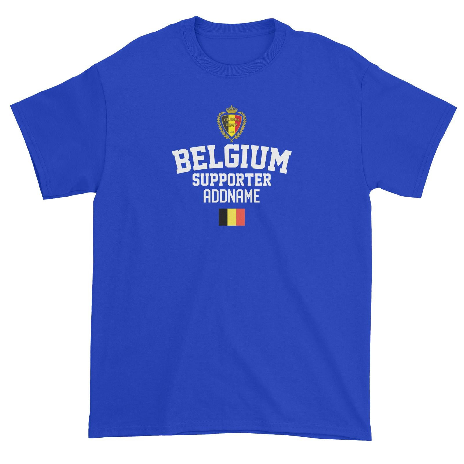 Belgium Supporter World Cup Addname Unisex T-Shirt