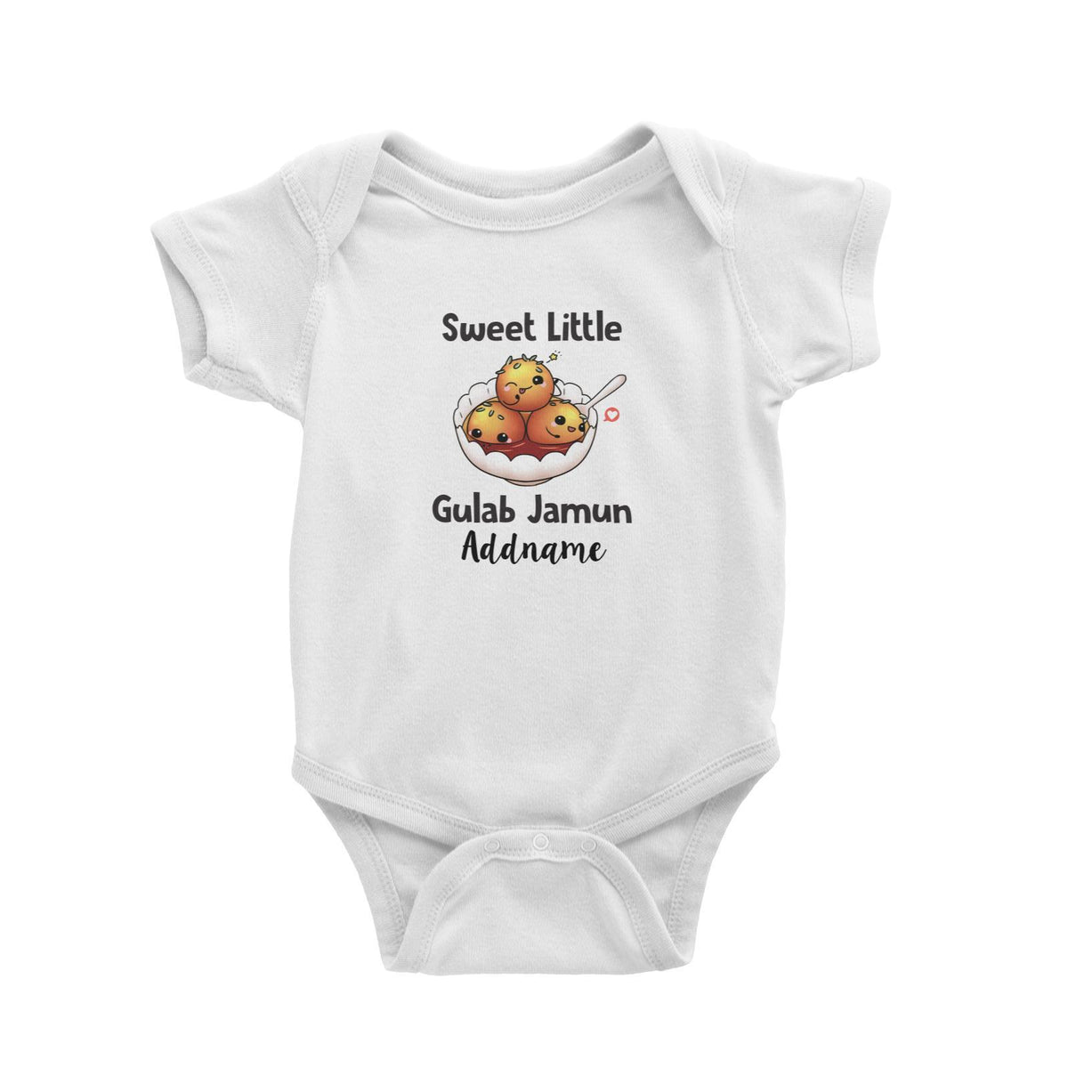 Deepavali Cute Sweet Little Gulab Jamun Addname Baby Romper