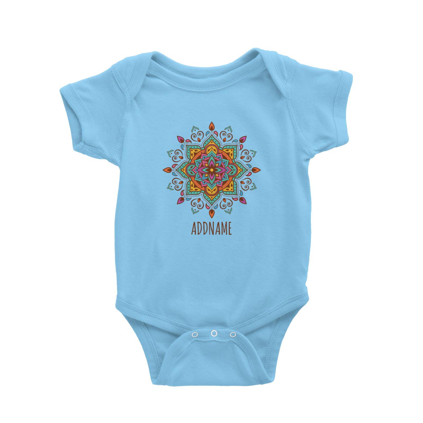 Colourful Mandala 2 Addname Baby Romper
