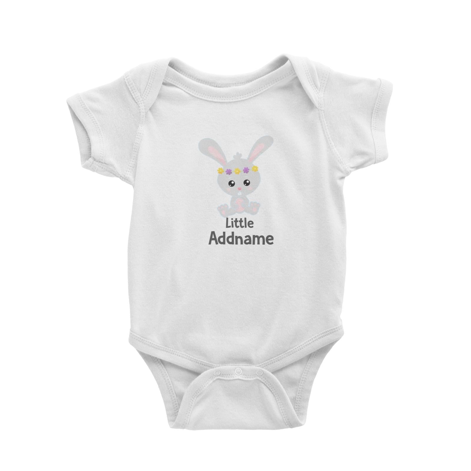 Spring Animals Rabbit Little Addname White Baby Romper