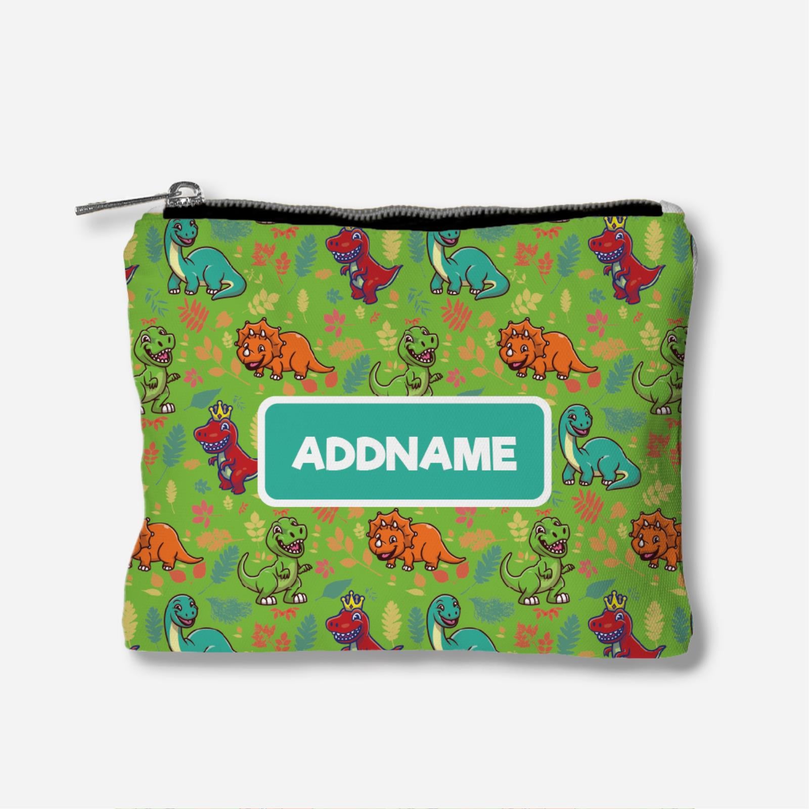 Adopt A Plushie Full Print Zipper Pouch - Brave Dino