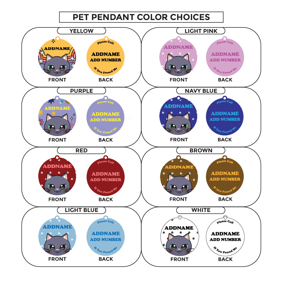 Paw Print Series - Feral Cat Pet Pendant with Collar