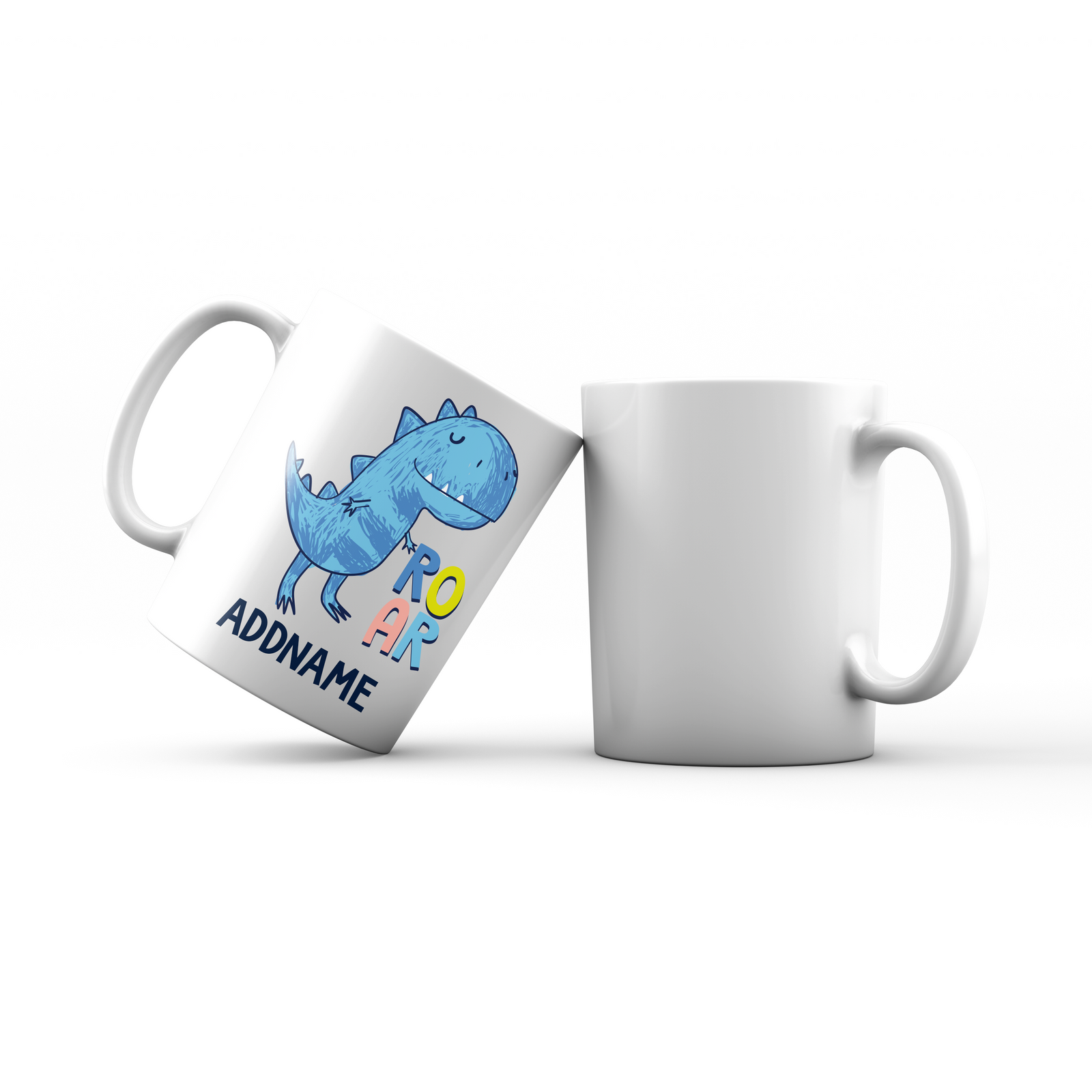 Cool Vibrant Series Roar Dinosaur Addname Mug