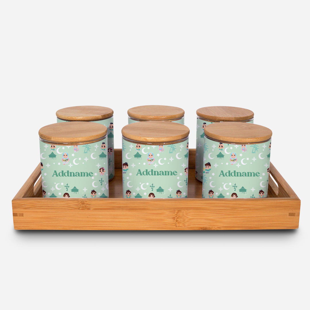 Seindah Lebaran Canister - Pastel Green