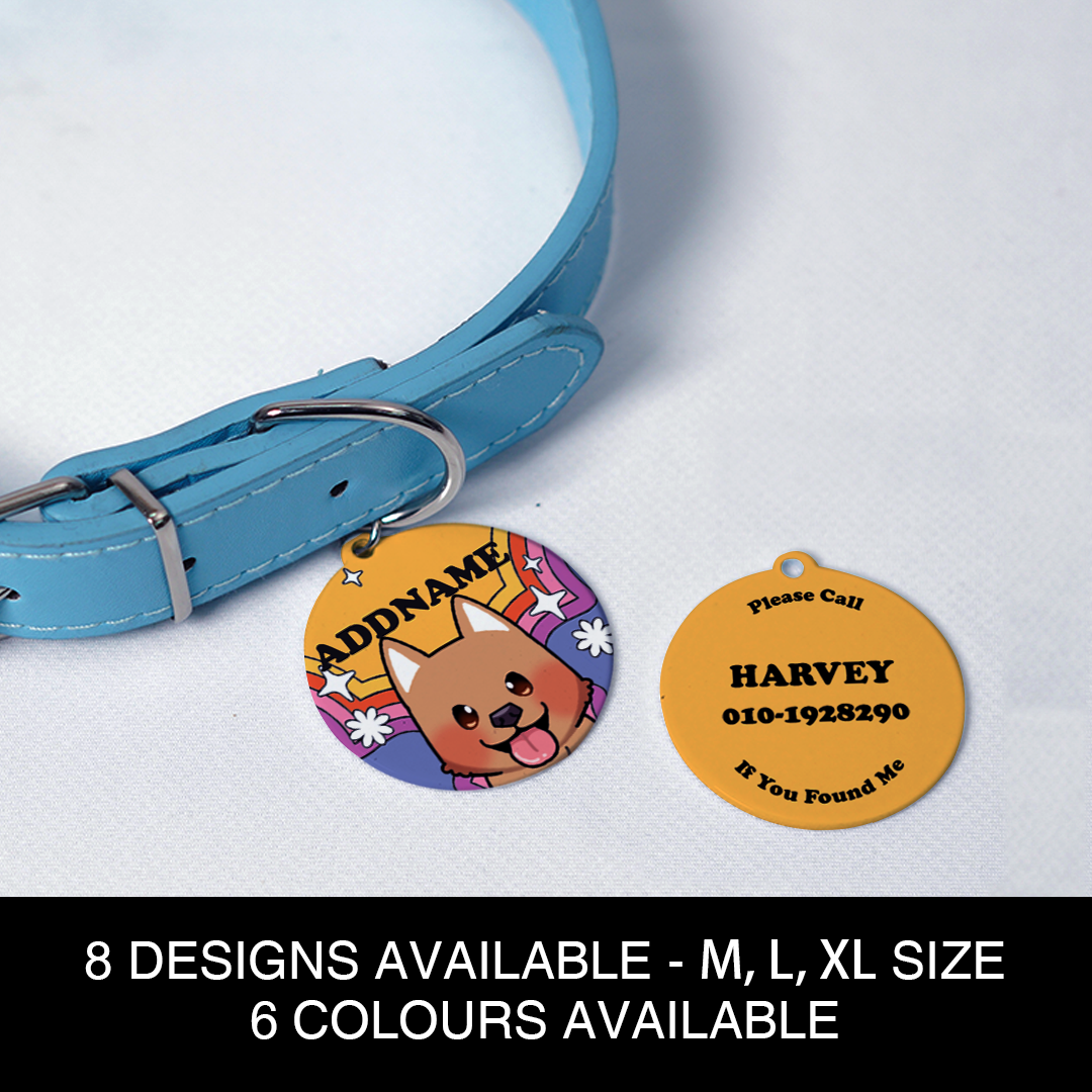 Paw Print Series - Mix Medium Dog Pet Pendant with Collar