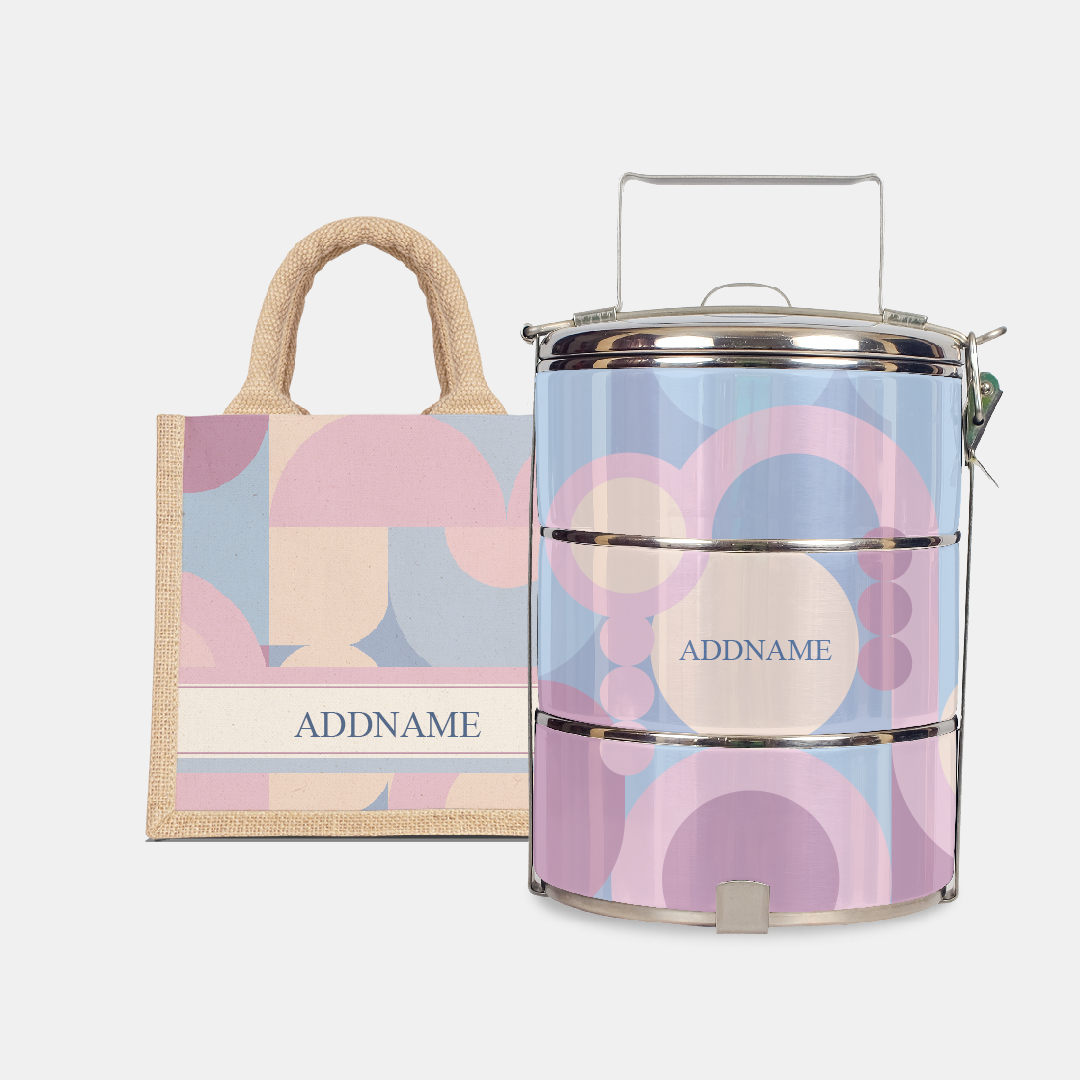 Ryn Series - Bandung  - Lunch Tote Bag with Three-Tier Tiffin Carrier