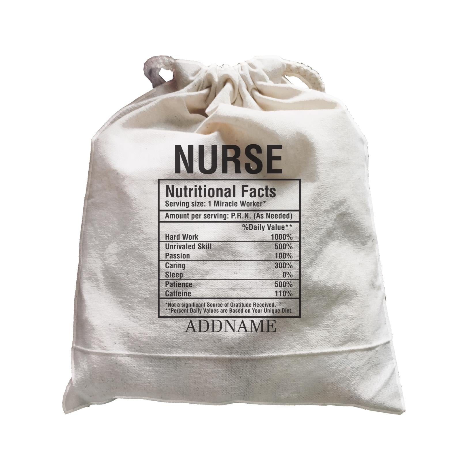 Nurse Nutritional Facts Satchel
