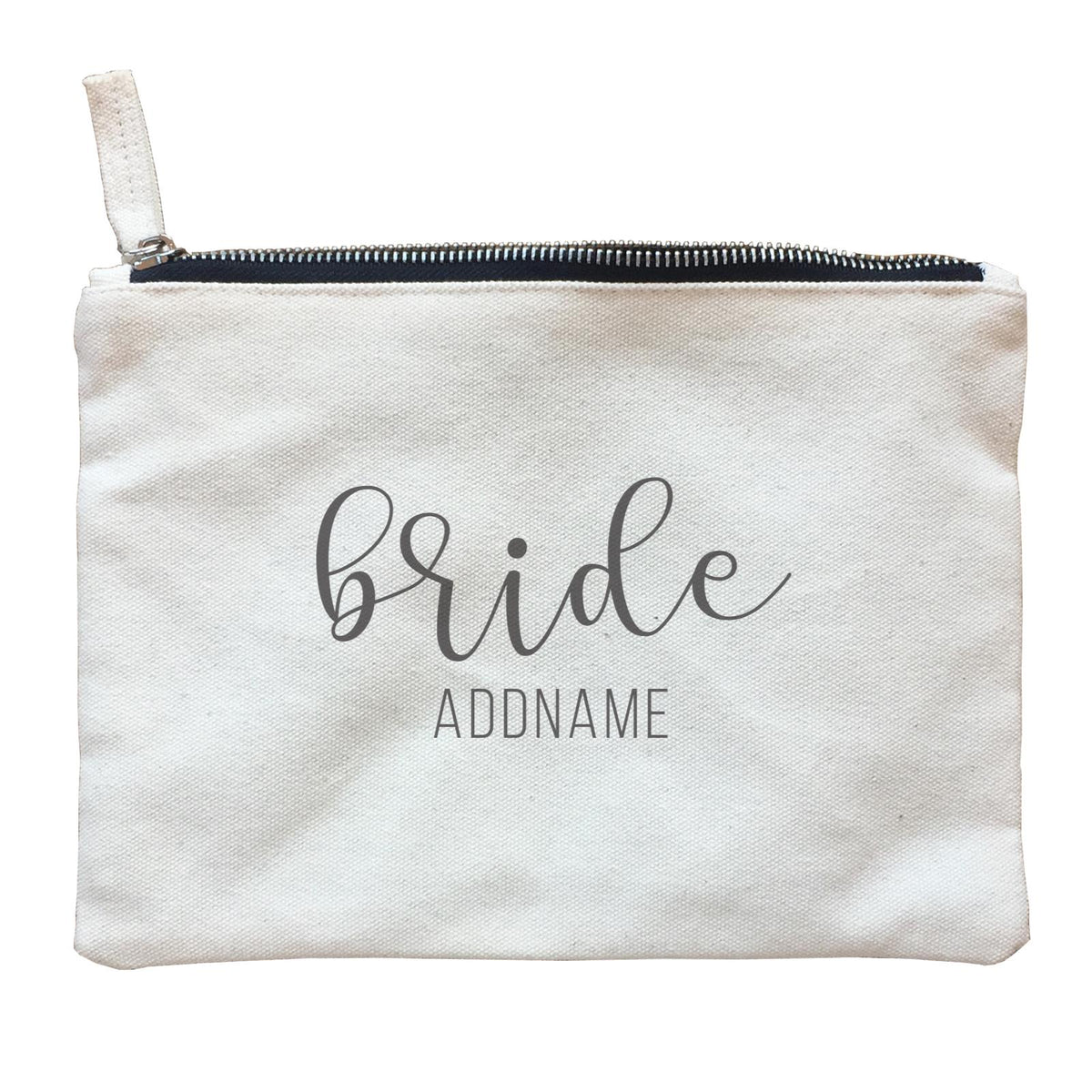 Bridesmaid Calligraphy Bride Subtle Addname Accessories Zipper Pouch