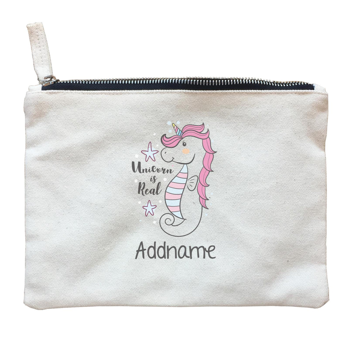 Cool Cute Unicorn Unicorn Is Real Unicorn Seahorse Addname Zipper Pouch