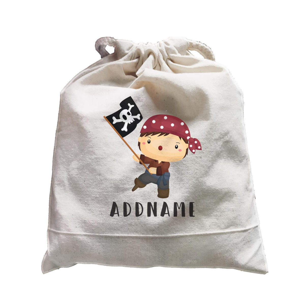 Birthday Pirate Boy Crew Holding Pirate Flag Addname Satchel