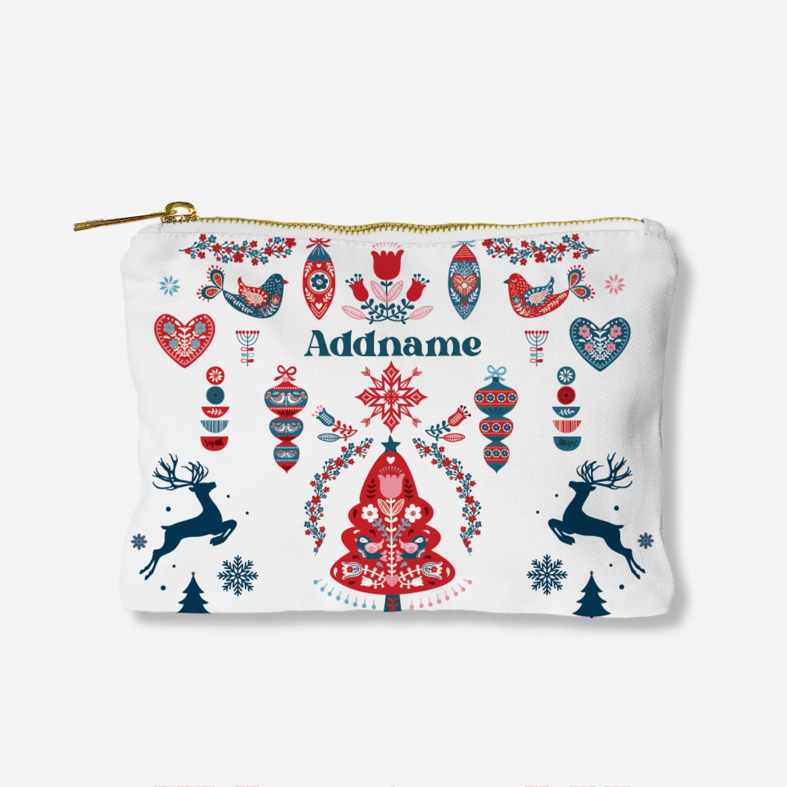 Christmas Series Full Print Zipper Pouch - Cozy Moment