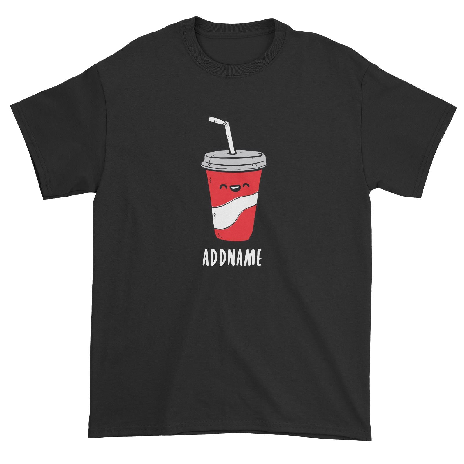 Fast Food Coke Addname Unisex T-Shirt  Comic Cartoon Matching Family Personalizable Designs