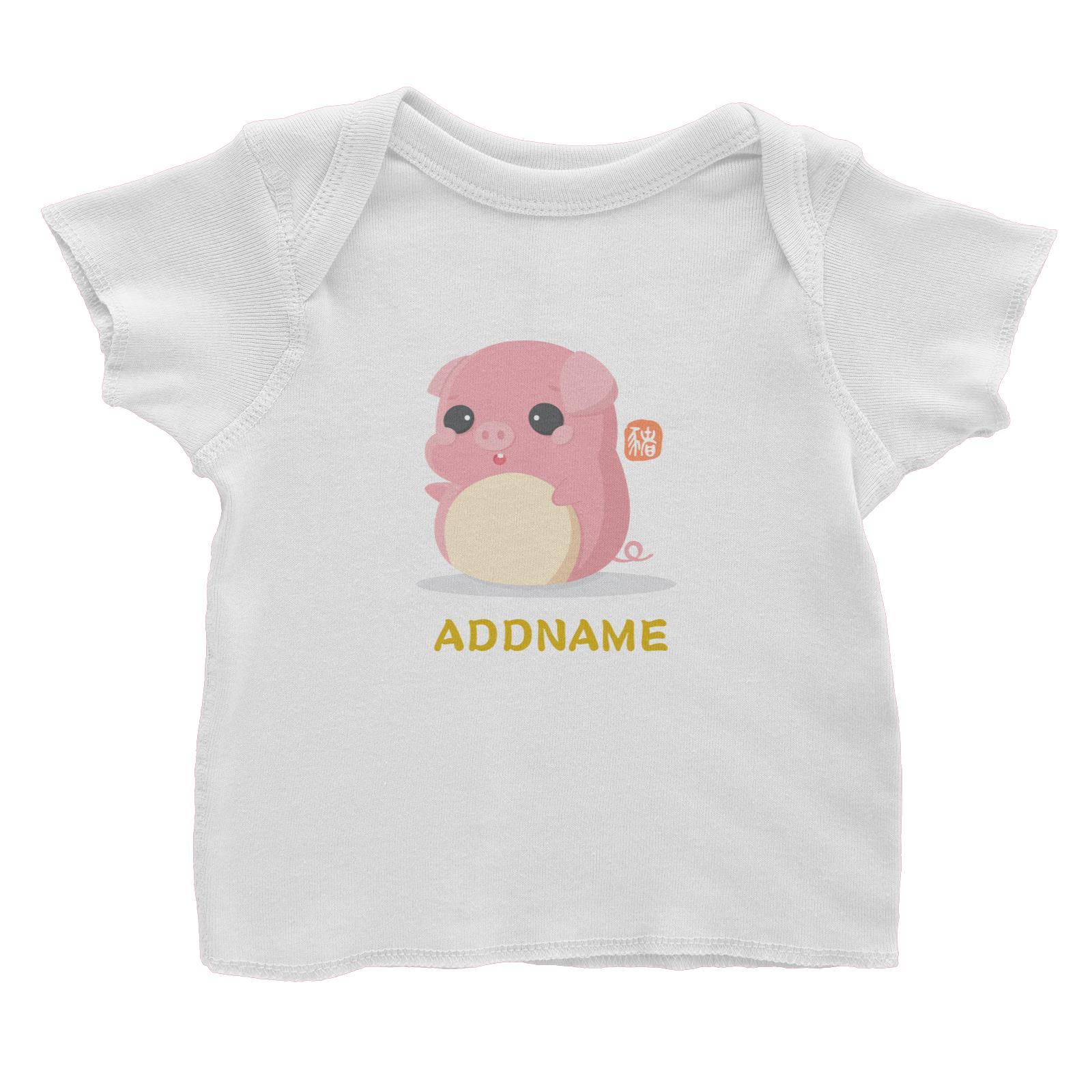 Chinese New Year Cute Twelve Zodiac Animals Pig Addname Baby T-Shirt