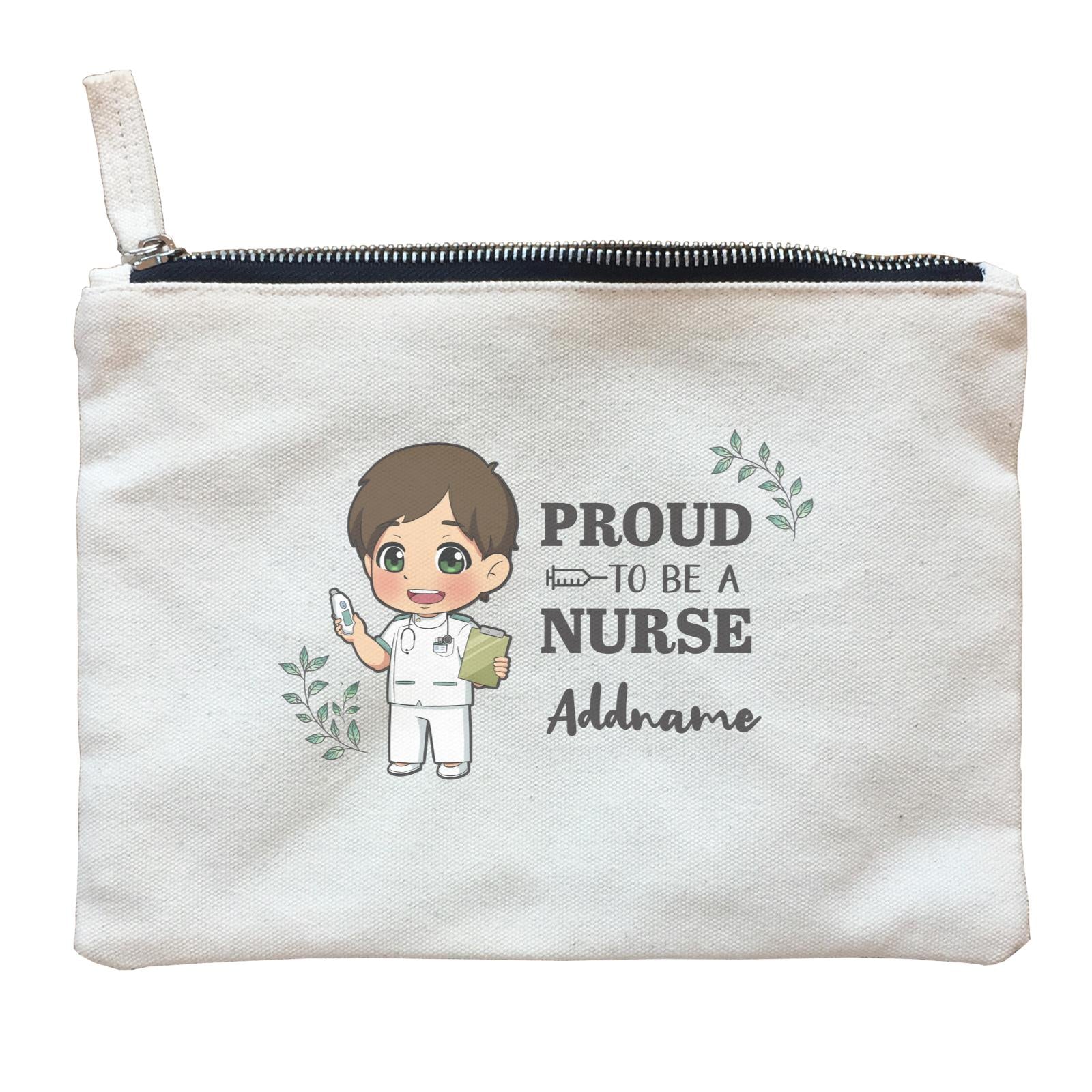 Proud To Be A Nurse Chibi Male Chinese Zipper Pouch