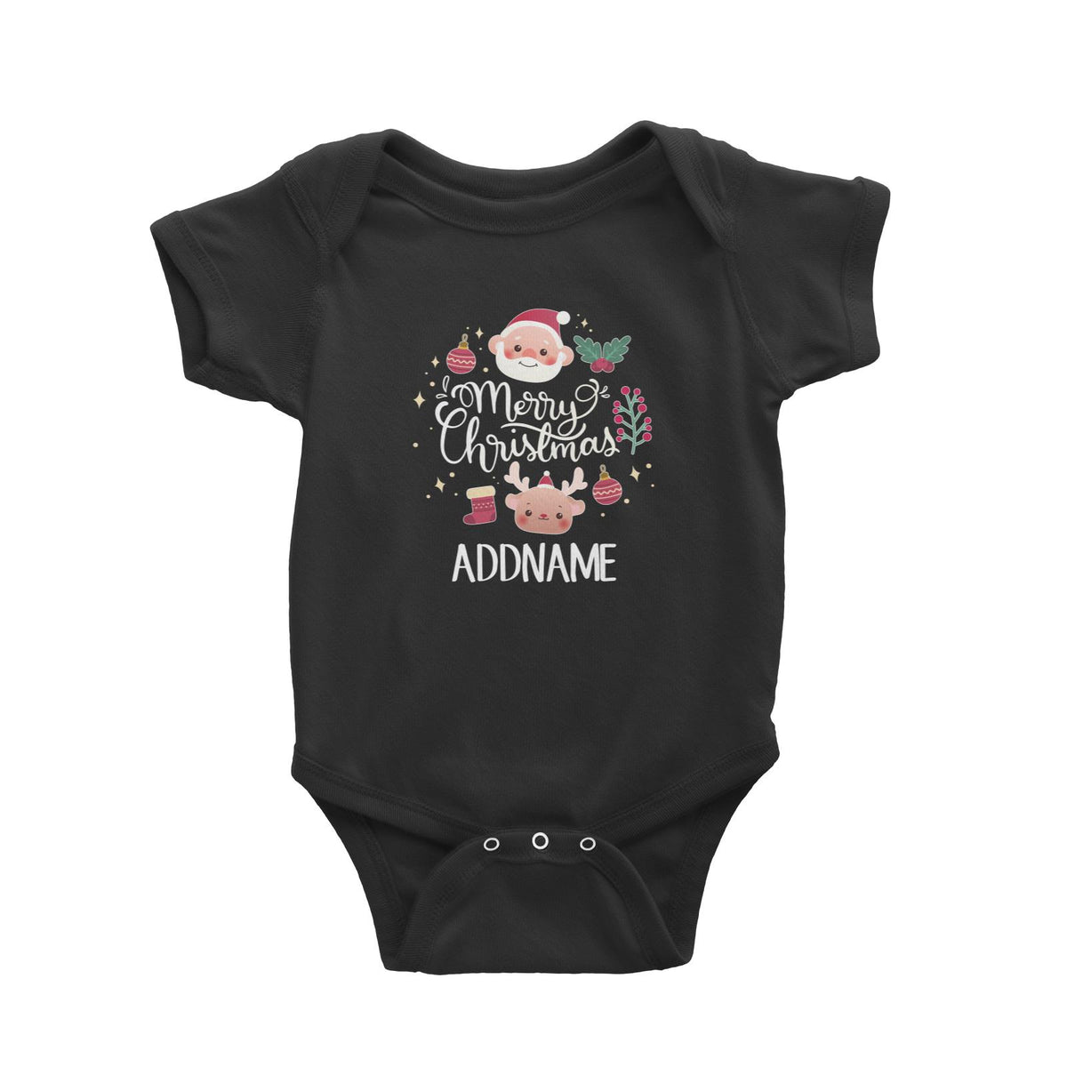 Christmas Cute Animal Series Merry Christmas Baby Romper