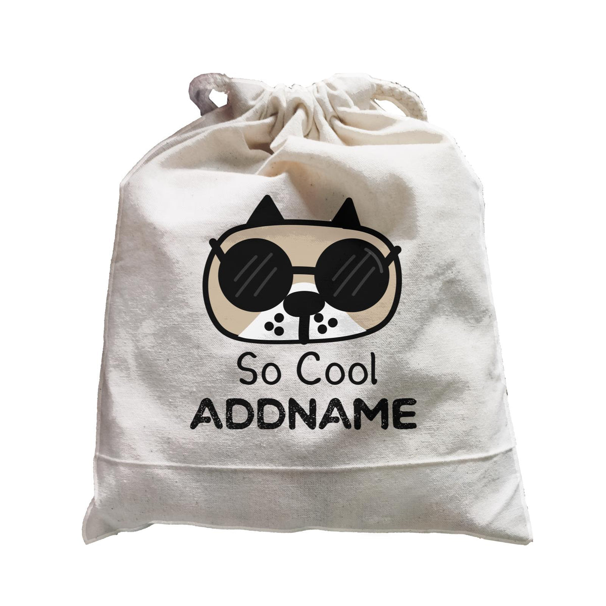 Cute Animals And Friends Series Cool Dog With Sunglasses Addname Satchel
