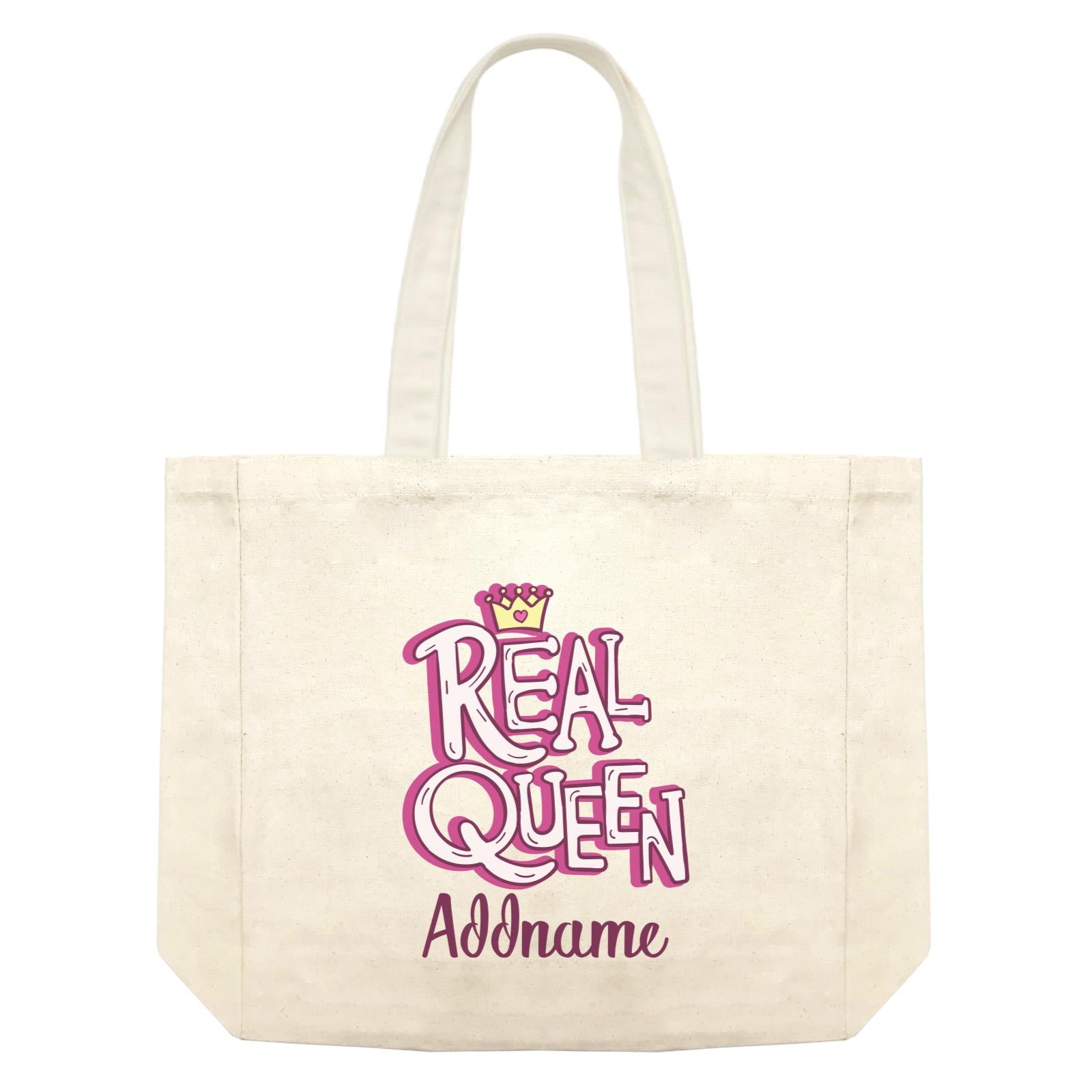 Cool Cute Words Real Queen Addname Shopping Bag