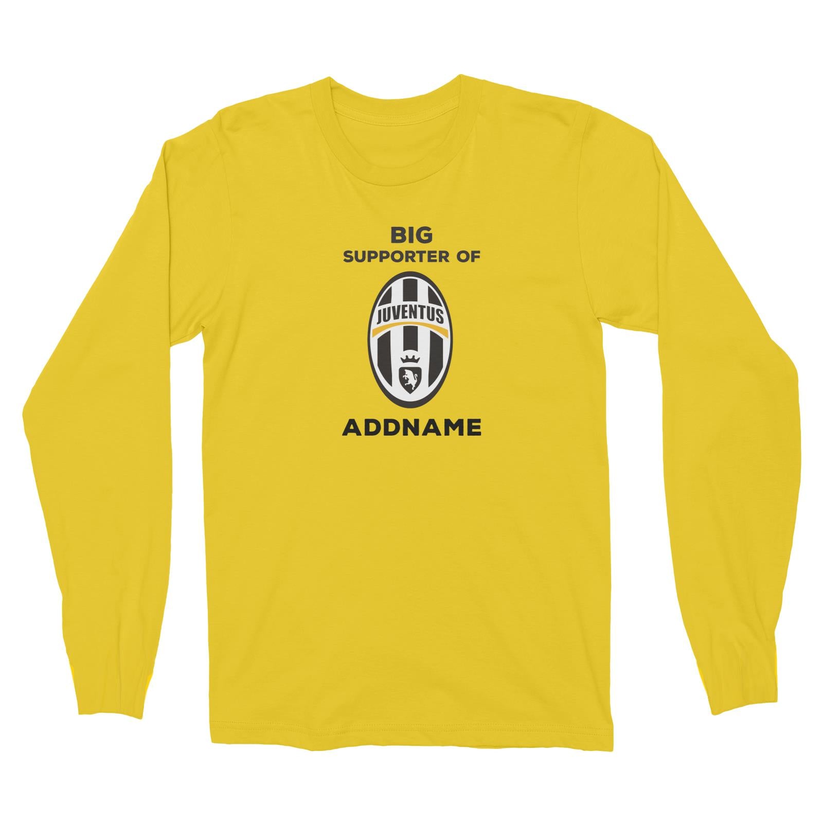 Juventus FC Big Supporter Personalizable with Name Long Sleeve Unisex T-Shirt