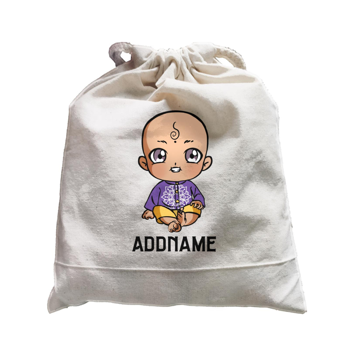Deepavali Series Chibi Baby Boy Front Addname Satchel