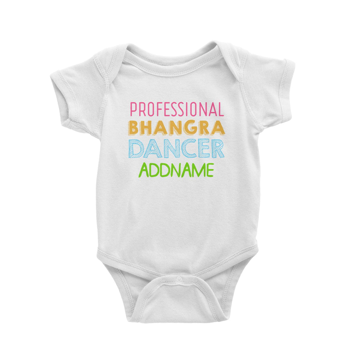 Professional Bhangra Dancer Addname Baby Romper