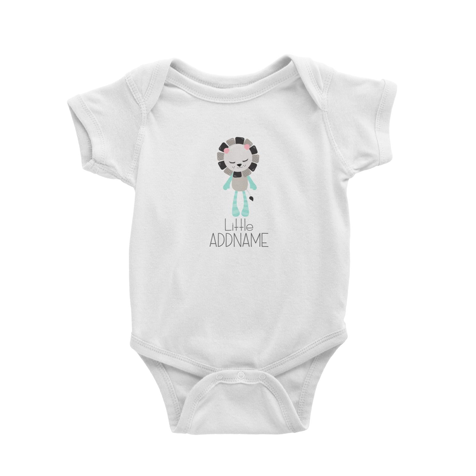 Nursery Animals Little Lion Addname White Baby Romper
