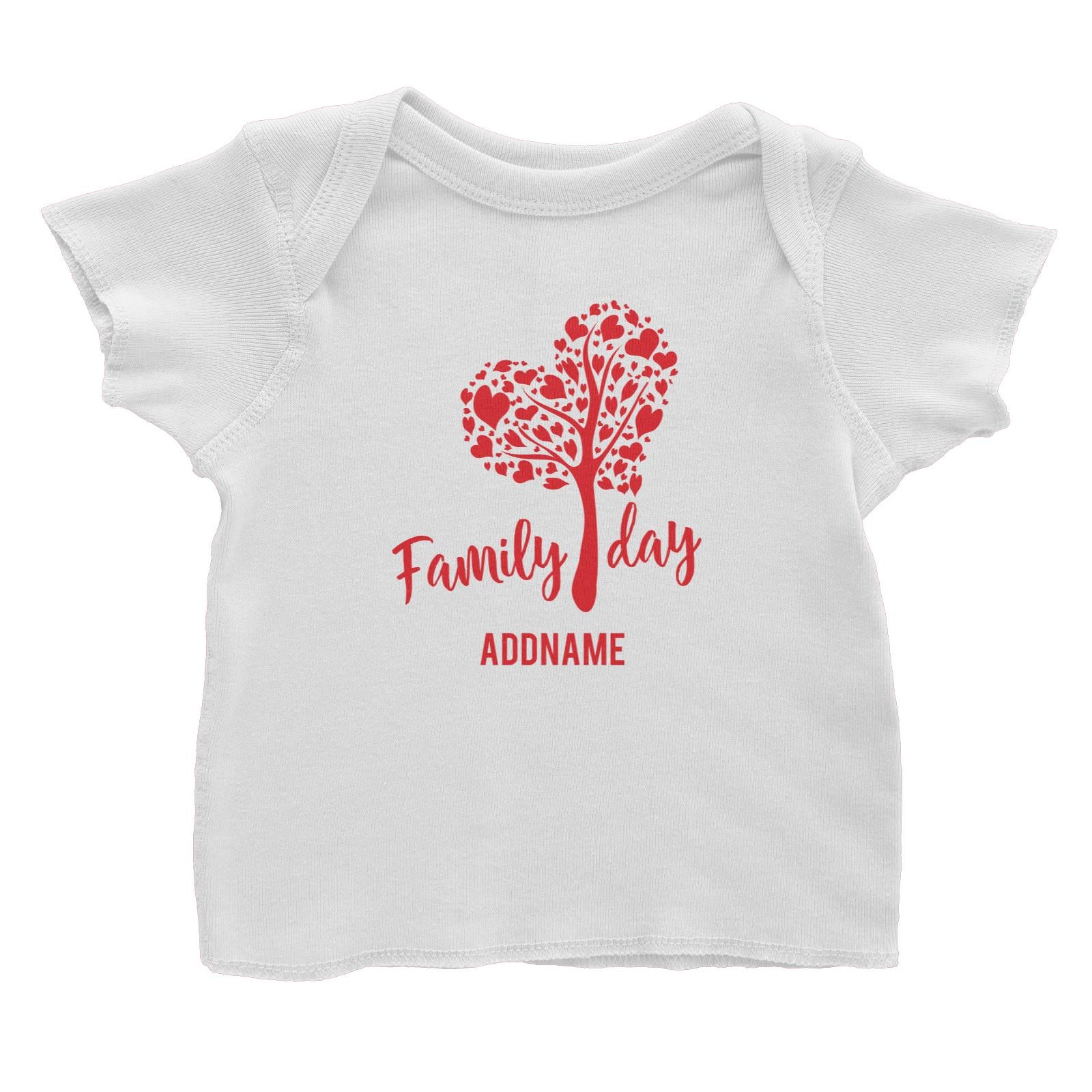 Family Day Love Tree With Love Leaves Family Day Addname Baby T-Shirt