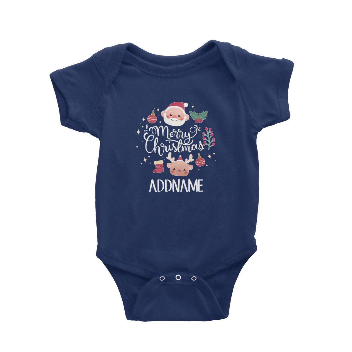 Christmas Cute Animal Series Merry Christmas Baby Romper