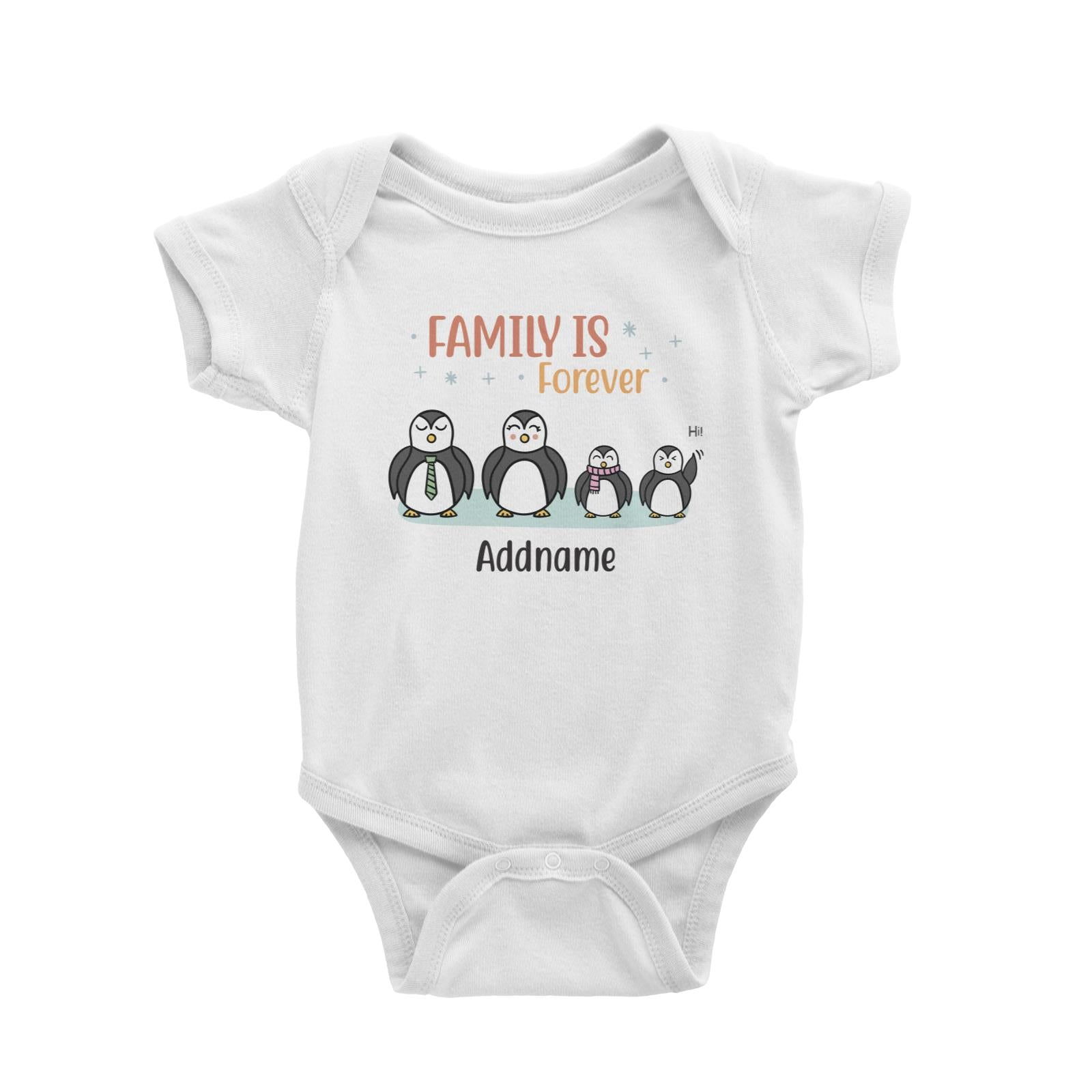 Penguin Family Family Is Forever Penguin Group Line Addname Baby Romper