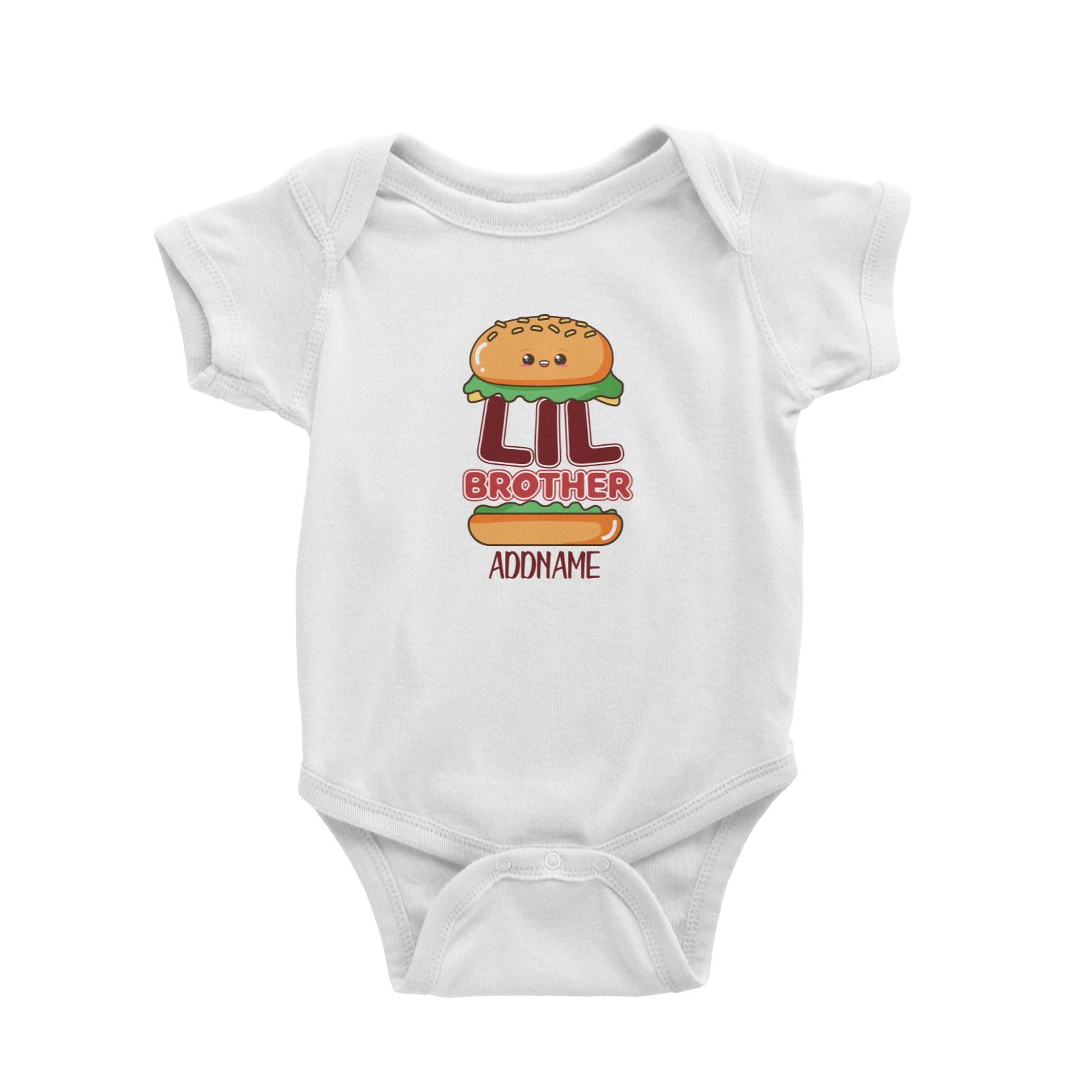 Cute Burger Little Brother Baby Romper