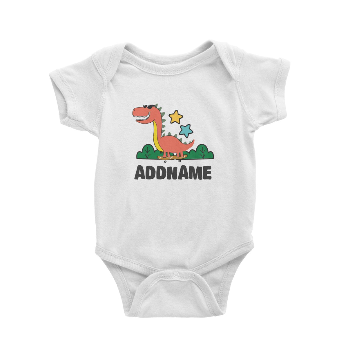 Super Cute Dinosaur Red Skater Baby Romper