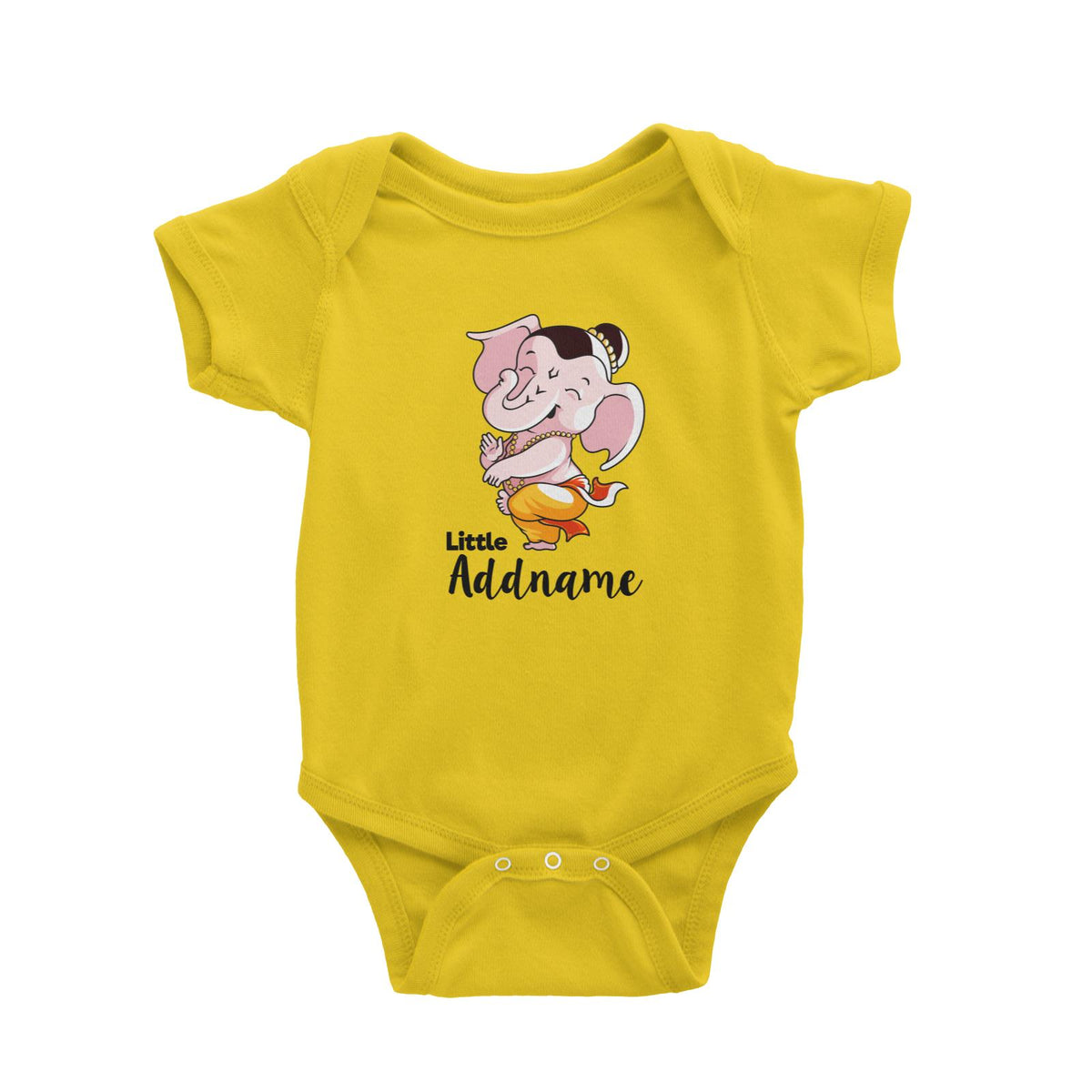 Cute Dancing Ganesha Little Addname Baby Romper