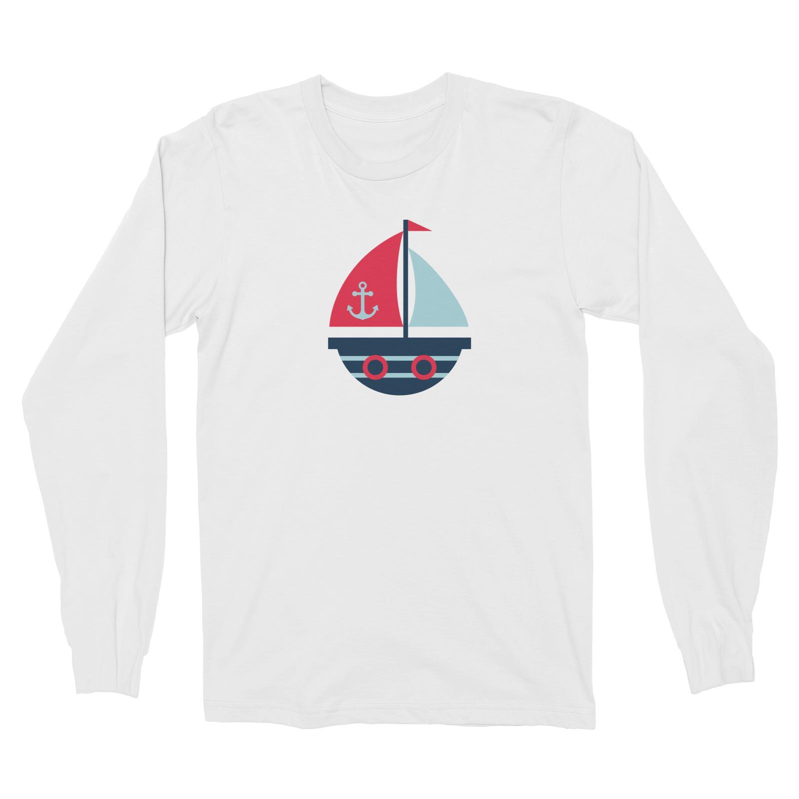 Sailor Boat Long Sleeve Unisex T-Shirt  Matching Family Personalizable Designs