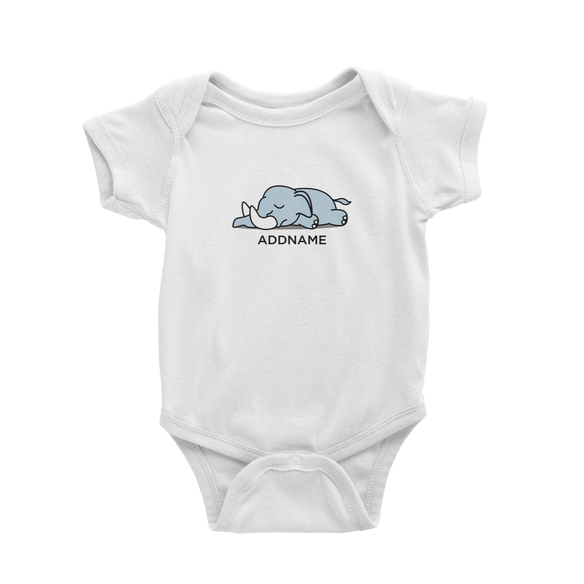 Lazy Elephant Addname Baby Romper