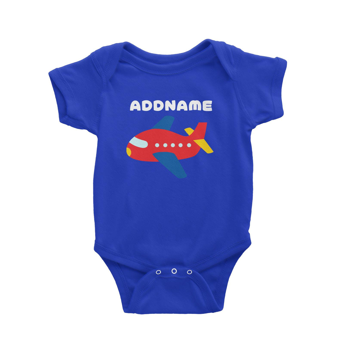 Transportation Plane Addname Baby Romper