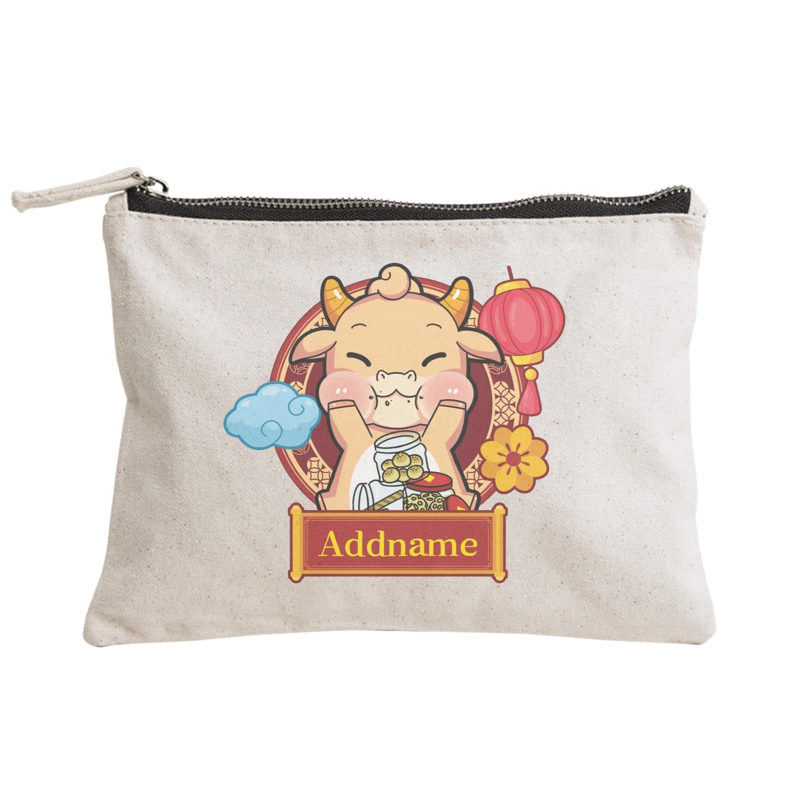 [CNY 2021] Golden Cow with New Year Treats Zipper Pouch