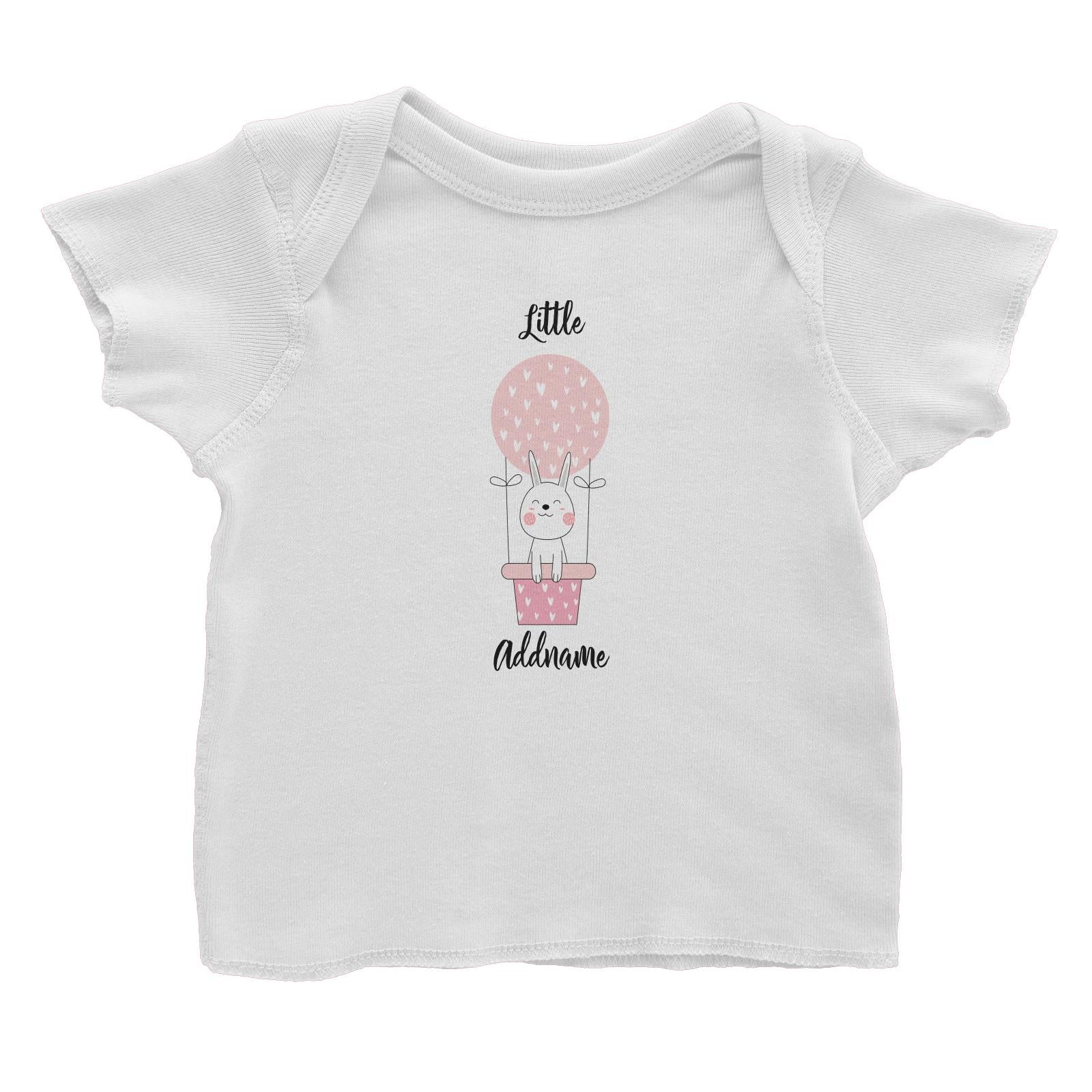 Cute Air Balloon with Rabbit Addname Baby T-Shirt
