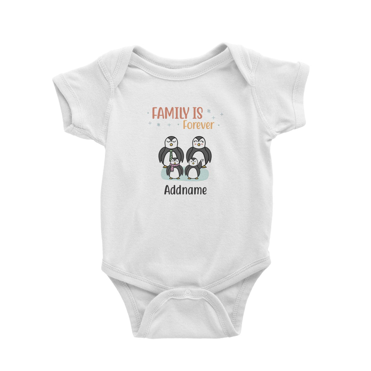 Penguin Family Family Is Forever Penguin Group Addname Baby Romper