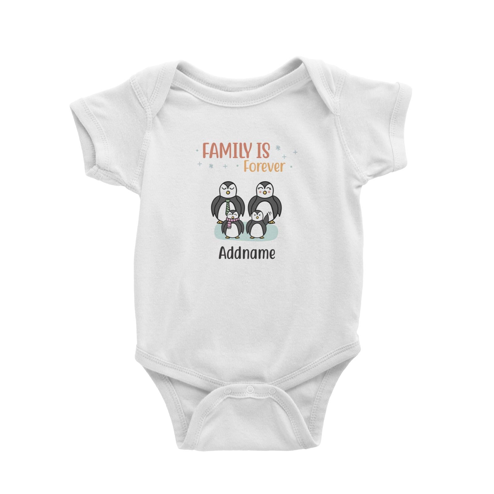 Penguin Family Family Is Forever Penguin Group Addname Baby Romper