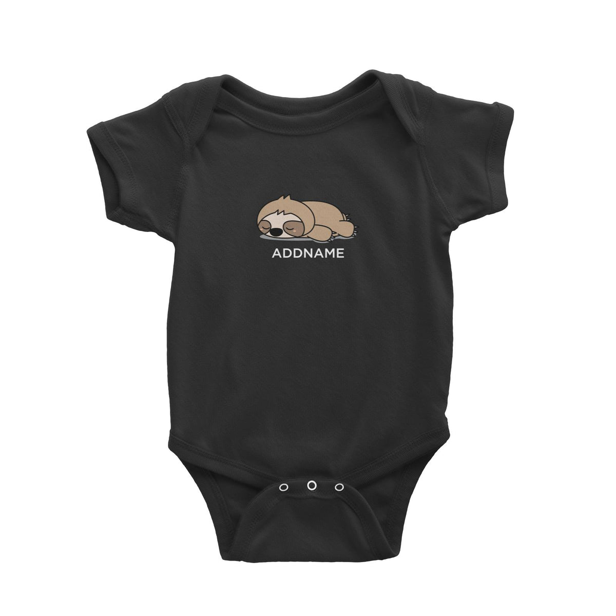 Lazy Sloth Addname Baby Romper