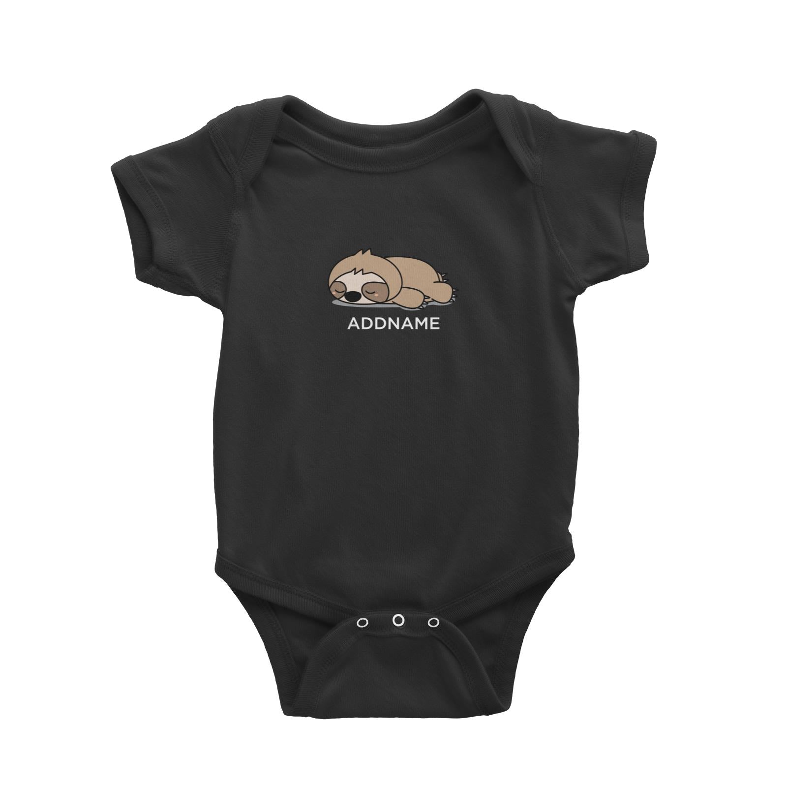 Lazy Sloth Addname Baby Romper