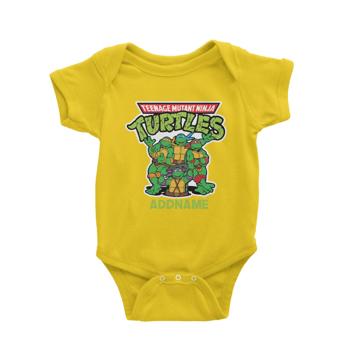Ninja Turtles Theme Addname Baby Romper