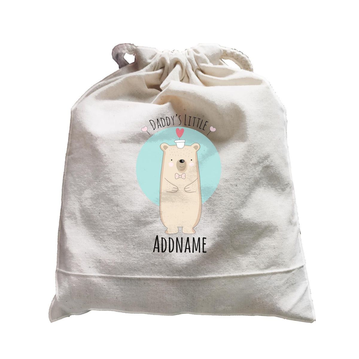Sweet Animals Sketches Daddy's Little Bear Addname Satchel