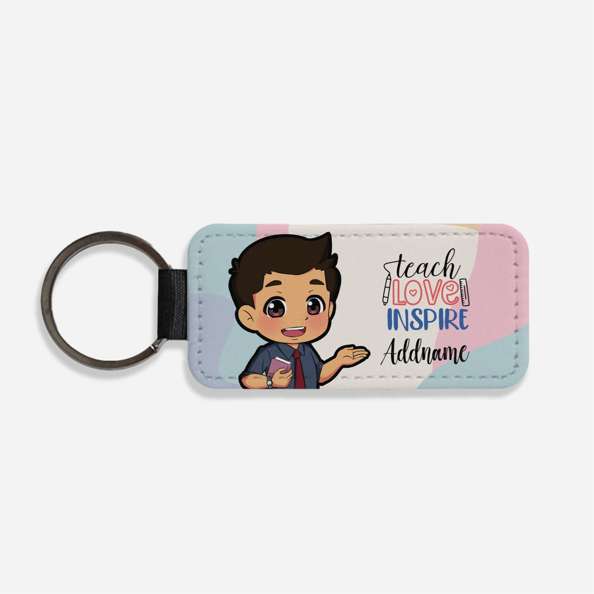 Teach Love Inspire With Chibi Malay Male Teacher Classic Keychain