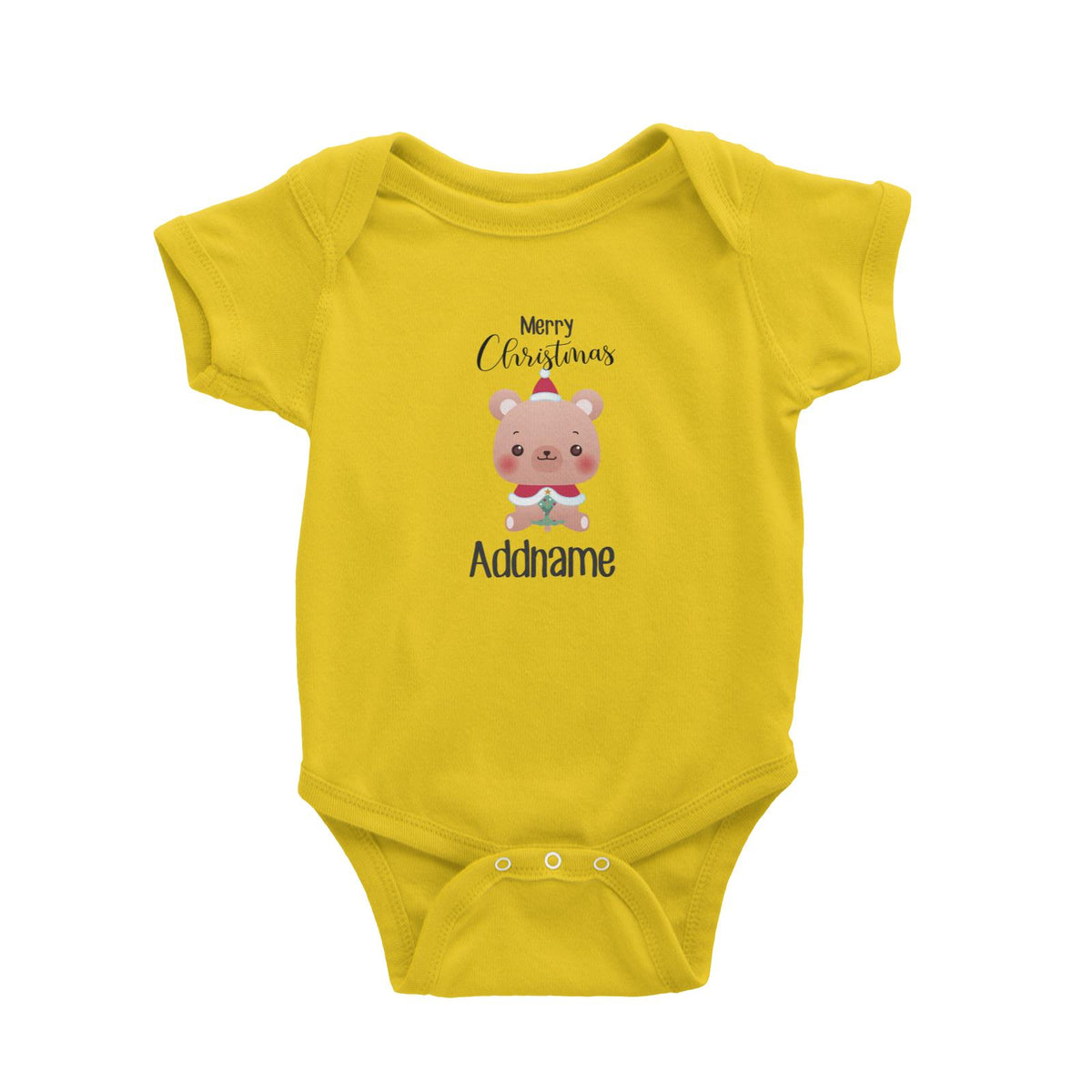 Christmas Cute Animal Series Bear Merry Christmas Baby Romper