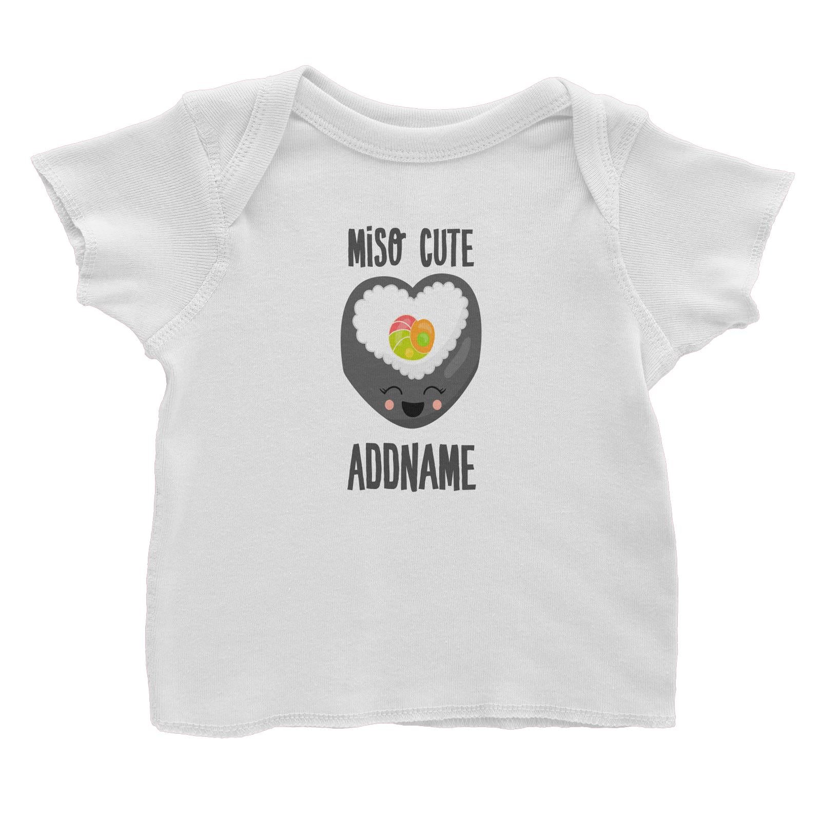 Miso Cute Sushi Heart Roll Addname Baby T-Shirt
